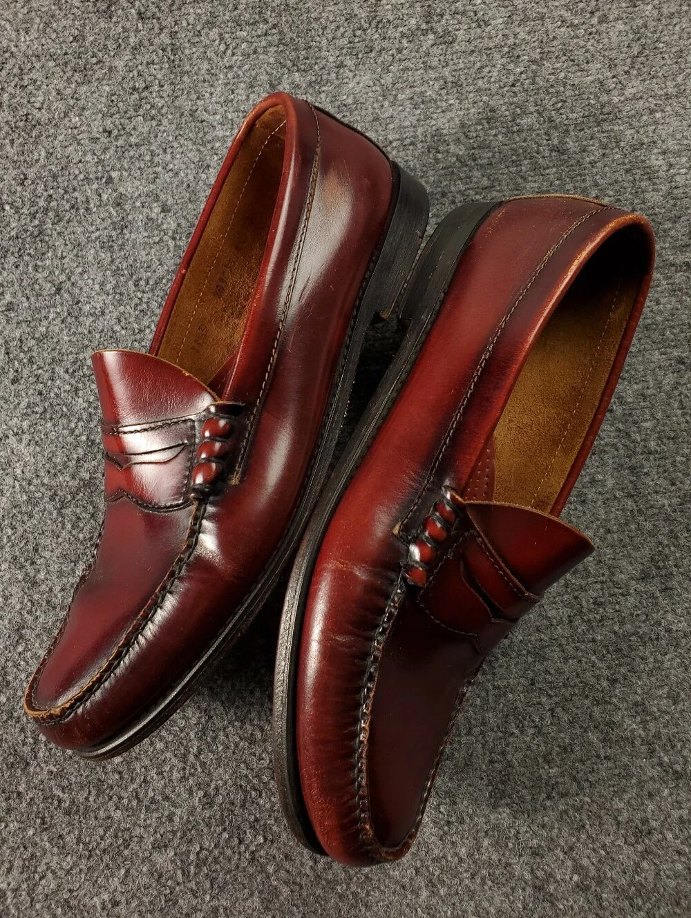 GH Bass Weejuns Penny Loafers Mens 11.5 Oxblood Burgundy Slip On Preppy Leather